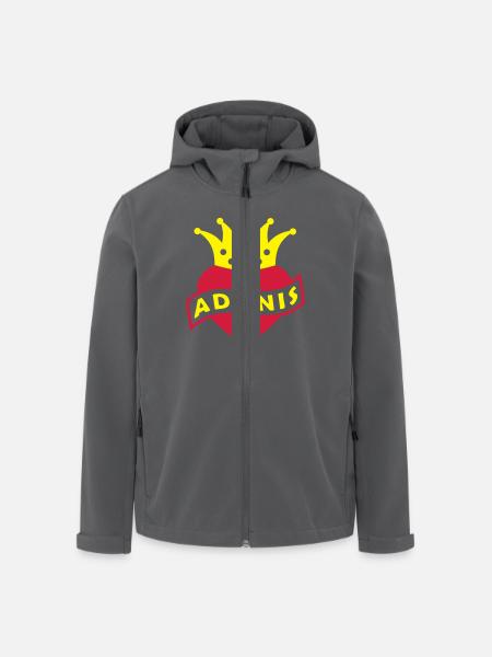 Mit Herz & Krone - ADONIS - Recycelte Männer Softshell-Jacke von Stanley/Stella - Schwarz
