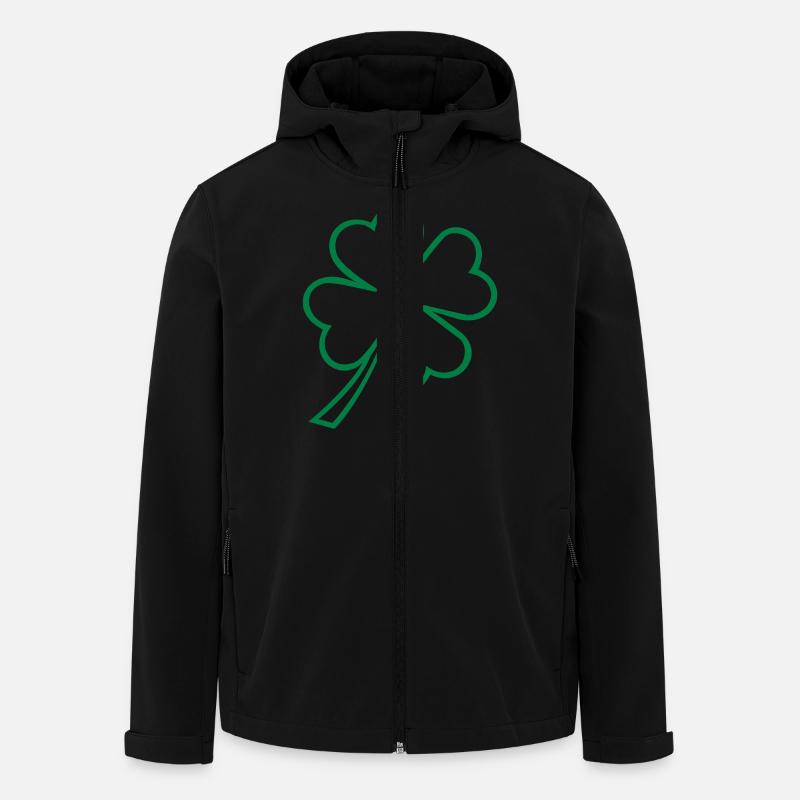 lucky clover st patrick - Men’s Recycled Softshell Jacket by Stanley/Stella - black