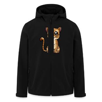 Européen - Roux - Veste softshell homme en polyester recyclé Stanley/Stella - noir - Devant - AI Model Male 185 light (185cm)