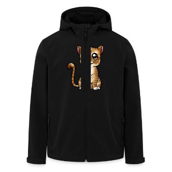 Européen - Roux et blanc - Veste softshell homme en polyester recyclé Stanley/Stella - noir - Devant - AI Model Male 185 light (185cm)