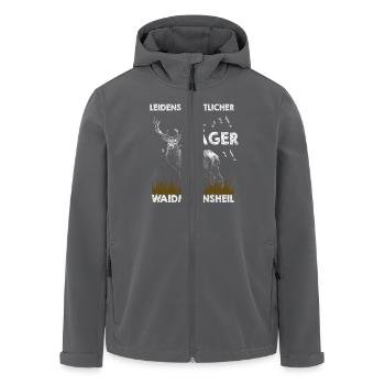 Jäger - Recycelte Männer Softshell-Jacke von Stanley/Stella - Anthrazit - Vorne - AI Model Male 185 light (185cm)