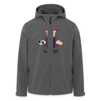 Friendly Gamer - Veste softshell homme en polyester recyclé Stanley/Stella - noir - Devant - AI Model Male 185 light (185cm)
