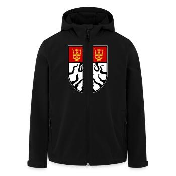 Cthulhu-Köln-Wappen - Recycelte Männer Softshell-Jacke von Stanley/Stella - Schwarz - Vorne - AI Model Male 185 light (185cm)