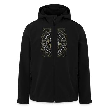 skull and snake - Recycelte Männer Softshell-Jacke von Stanley/Stella - Schwarz - Vorne - AI Model Male 185 light (185cm)