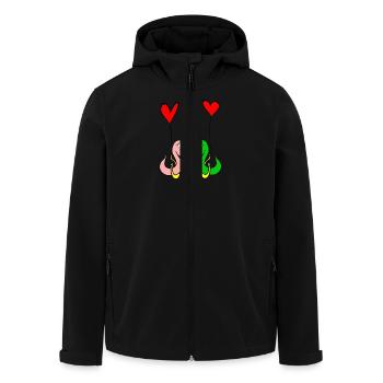 asticots amoureux - Veste softshell homme en polyester recyclé Stanley/Stella - noir - Devant - AI Model Male 185 light (185cm)