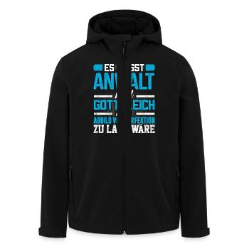 ANWALT - Perfekt - Recycelte Männer Softshell-Jacke von Stanley/Stella - Schwarz - Vorne - AI Model Male 185 light (185cm)