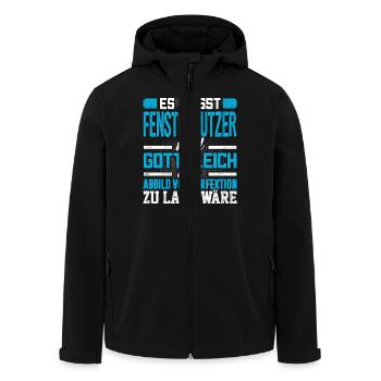 FENSTERPUTZER - Perfekt - Recycelte Männer Softshell-Jacke von Stanley/Stella - Schwarz - Vorne - AI Model Male 185 light (185cm)