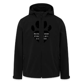 Mein Hund darf das - Recycelte Männer Softshell-Jacke von Stanley/Stella - Schwarz - Vorne - AI Model Male 185 light (185cm)