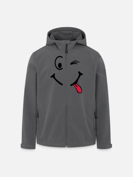 smiley - Veste softshell homme en polyester recyclé Stanley/Stella - noir