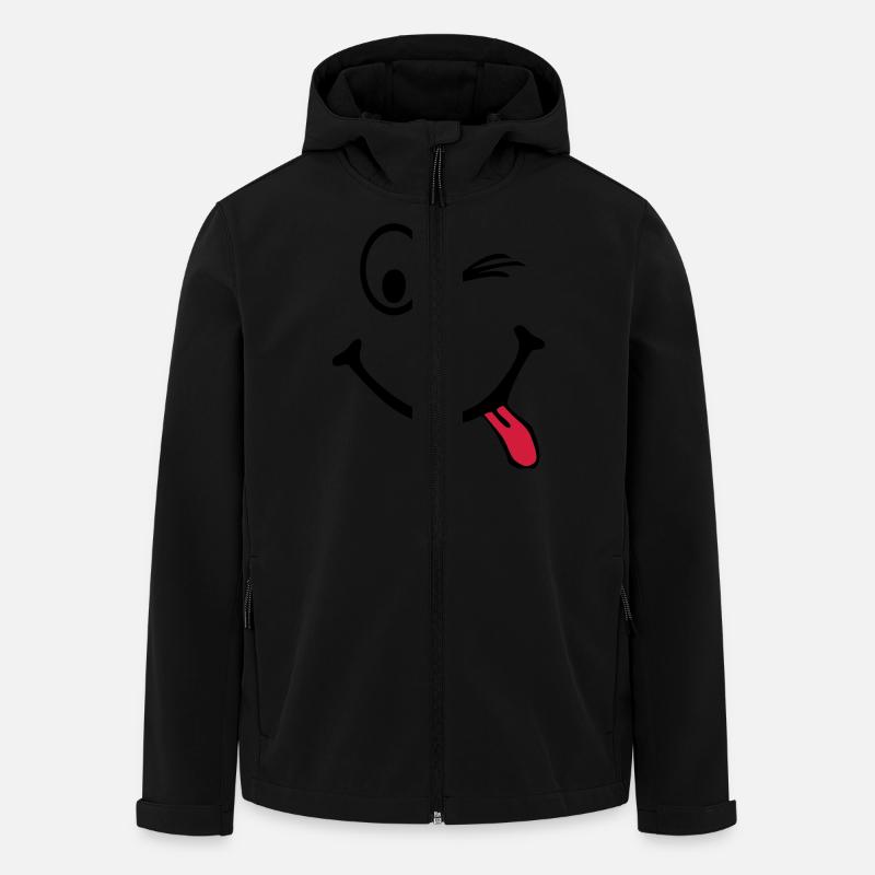 smiley - Veste softshell homme en polyester recyclé Stanley/Stella - noir