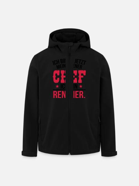 Ich bin Rentner - Recycelte Männer Softshell-Jacke von Stanley/Stella - Schwarz