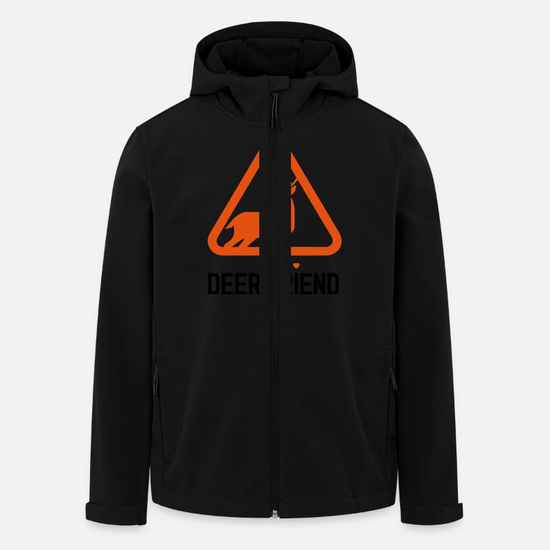 Deer friend - Recycelte Männer Softshell-Jacke von Stanley/Stella - Schwarz