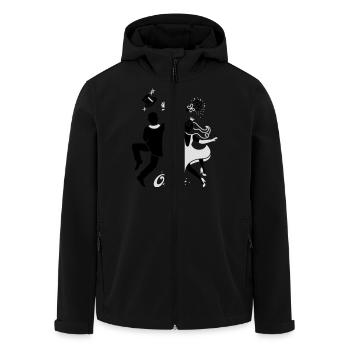 Braut - Paar Game over - Recycelte Männer Softshell-Jacke von Stanley/Stella - Schwarz - Vorne - AI Model Male 185 light (185cm)