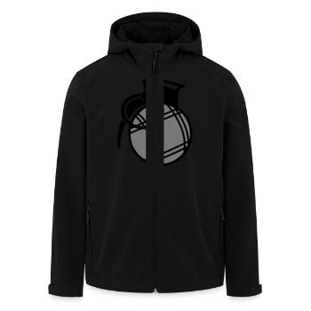 petanque ball grenade - Men’s Recycled Softshell Jacket by Stanley/Stella - black - Front - AI Model Male 185 light (185cm)