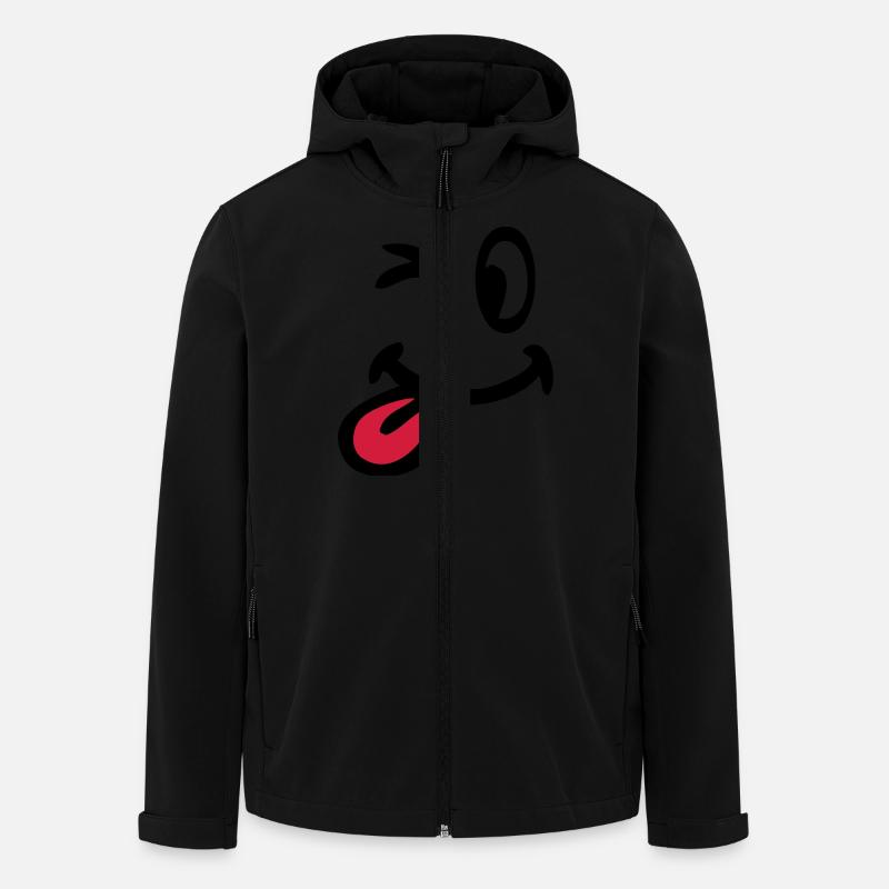 smiley clin oeil 3105 - Veste softshell homme en polyester recyclé Stanley/Stella - noir