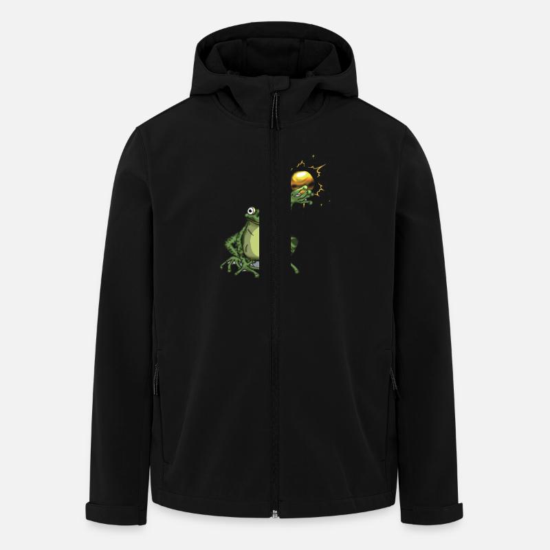 Froschkönig - Recycelte Männer Softshell-Jacke von Stanley/Stella - Schwarz