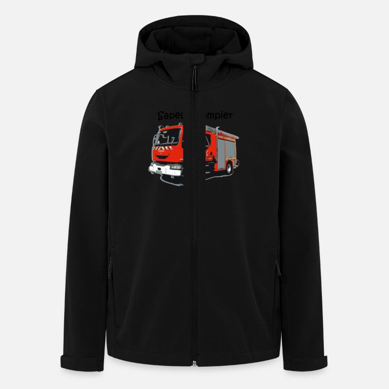 Feuerwehrauto - Recycelte Männer Softshell-Jacke von Stanley/Stella - Schwarz