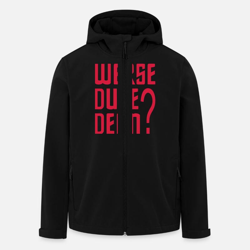 WERSE DUSE BECAUSE? - Men’s Recycled Softshell Jacket by Stanley/Stella - black