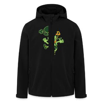 Leprechaun Dancing and Singing - Men’s Recycled Softshell Jacket by Stanley/Stella - black - Front - AI Model Male 185 light (185cm)