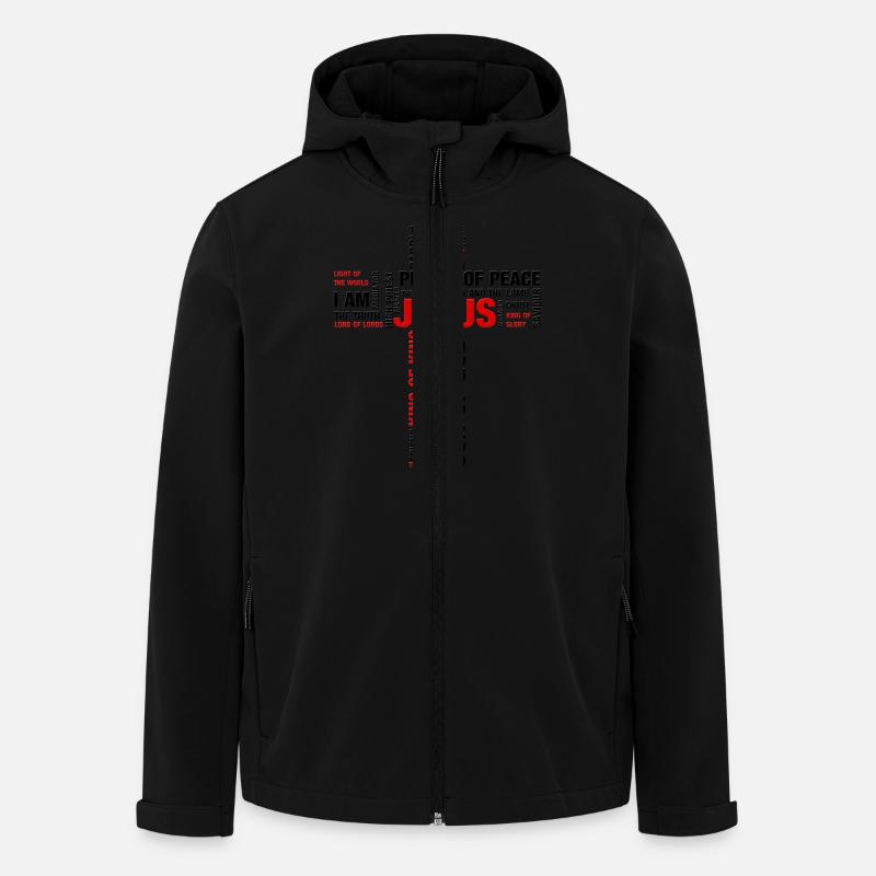 Jesus Names (cross shape) - Men’s Recycled Softshell Jacket by Stanley/Stella - black