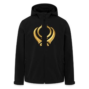 Khanda Sikh Symbol Schwerter Religion Sikhismus - Recycelte Männer Softshell-Jacke von Stanley/Stella - Schwarz - Vorne - AI Model Male 185 light (185cm)