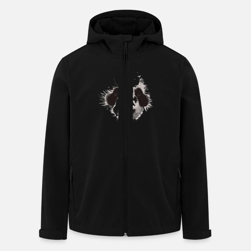 Panda Gesicht - Recycelte Männer Softshell-Jacke von Stanley/Stella - Schwarz