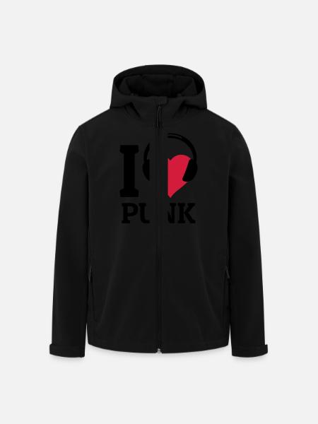 I love Punk - Men’s Recycled Softshell Jacket by Stanley/Stella - black