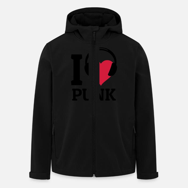 I love Punk - Men’s Recycled Softshell Jacket by Stanley/Stella - black