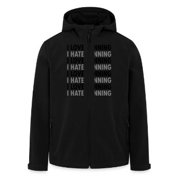 I Love / Hate Running - Recycelte Männer Softshell-Jacke von Stanley/Stella - Schwarz - Vorne - AI Model Male 185 light (185cm)