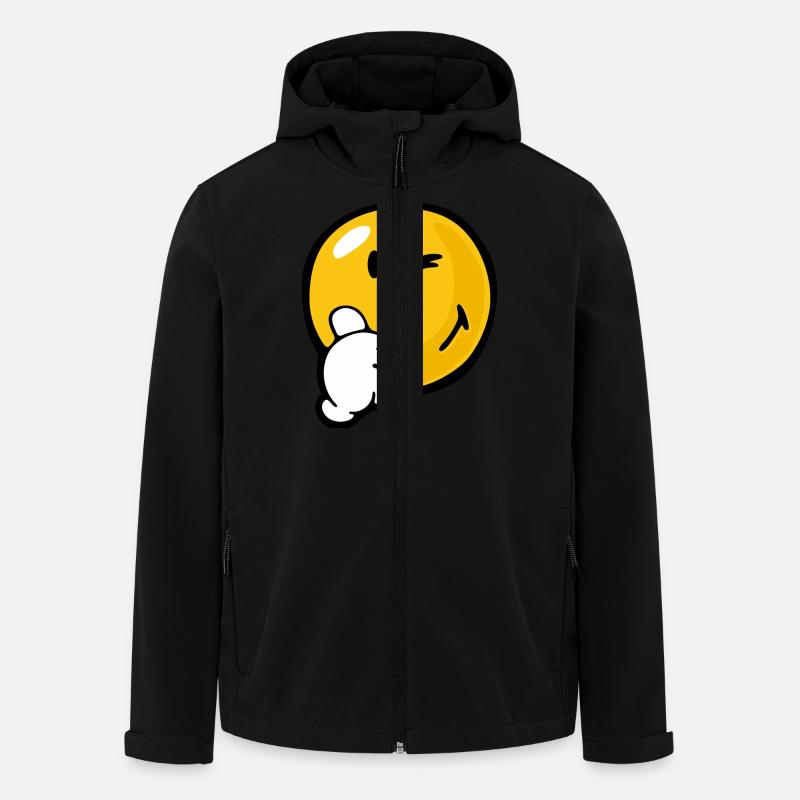 Smiley Certaint - Recycelte Männer Softshell-Jacke von Stanley/Stella - Schwarz