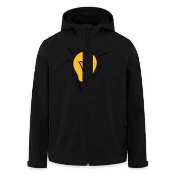 Glühbirne - Recycelte Männer Softshell-Jacke von Stanley/Stella - Schwarz - Vorne - AI Model Male 185 light (185cm)