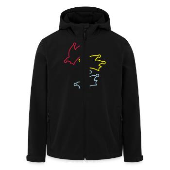 Narrenkappen / Fasching / Kappe - Recycelte Männer Softshell-Jacke von Stanley/Stella - Schwarz - Vorne - AI Model Male 185 light (185cm)