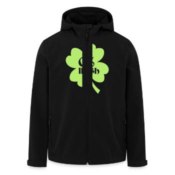 0 percent Irish - St. Patrick's day gift dress - Men’s Recycled Softshell Jacket by Stanley/Stella - black - Front - AI Model Male 185 light (185cm)
