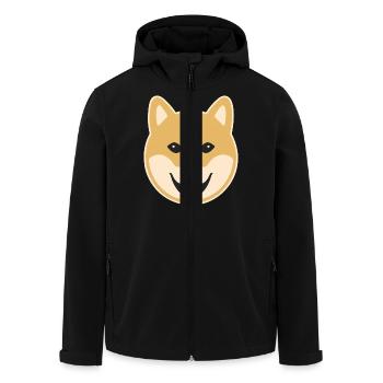 Shiba Inu - Men’s Recycled Softshell Jacket by Stanley/Stella - black - Front - AI Model Male 185 light (185cm)