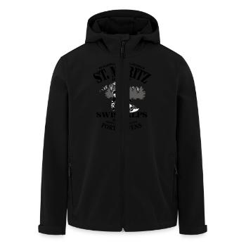 Snowboarding - Recycelte Männer Softshell-Jacke von Stanley/Stella - Schwarz - Vorne - AI Model Male 185 light (185cm)