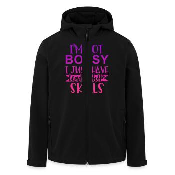 I'm not bossy I just have leadership skills - Men’s Recycled Softshell Jacket by Stanley/Stella - black - Front - AI Model Male 185 light (185cm)