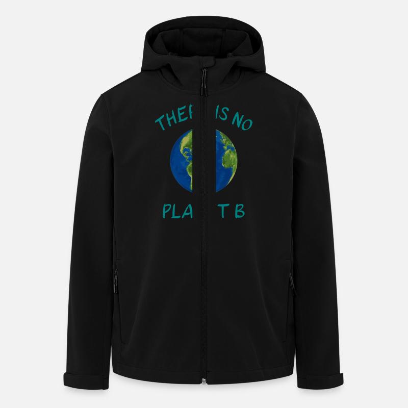 There Is No Planet B - Veste softshell homme en polyester recyclé Stanley/Stella - noir