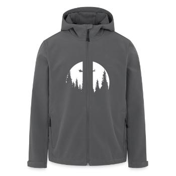 Boule de Noël Lune Noël Noël Nuit du Père Noël lo - Veste softshell homme en polyester recyclé Stanley/Stella - noir - Devant - AI Model Male 185 light (185cm)