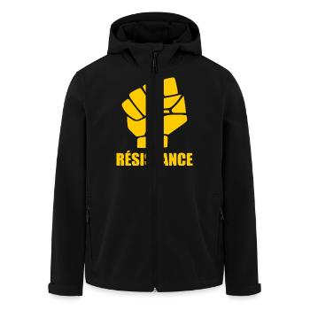 Résistance - Veste softshell homme en polyester recyclé Stanley/Stella - noir - Devant - AI Model Male 185 light (185cm)