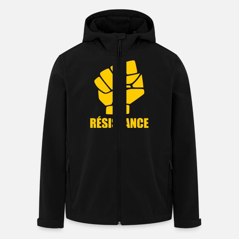 Résistance - Veste softshell homme en polyester recyclé Stanley/Stella - noir