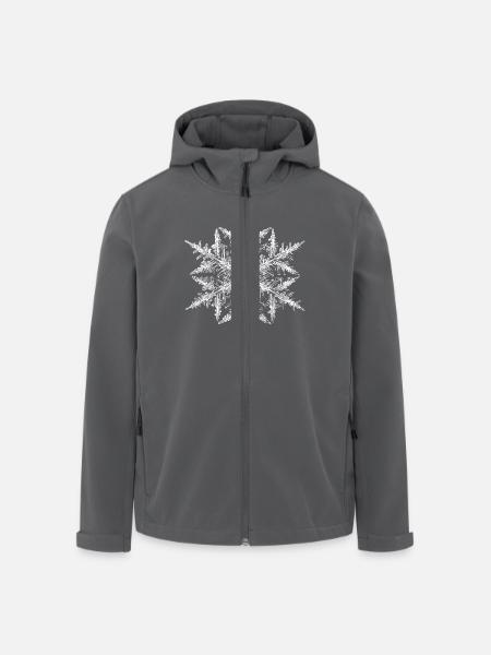 snowflake 5 white - Recycelte Männer Softshell-Jacke von Stanley/Stella - Schwarz