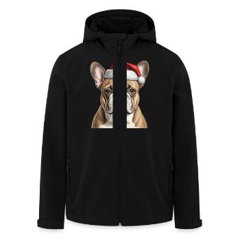 Christmas bulldog - Men’s Recycled Softshell Jacket by Stanley/Stella - black - Front - AI Model Male 185 light (185cm)