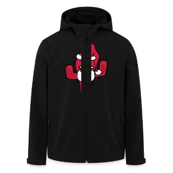 Cactus Santa Claus Face Christmas Cacti - Men’s Recycled Softshell Jacket by Stanley/Stella - black - Front - AI Model Male 185 light (185cm)