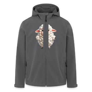 Schaf 2 - Recycelte Männer Softshell-Jacke von Stanley/Stella - Schwarz - Vorne - AI Model Male 185 light (185cm)