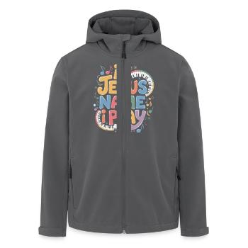 La foi et la musique unies - Veste softshell homme en polyester recyclé Stanley/Stella - charbon - Devant - AI Model Male 185 light (185cm)