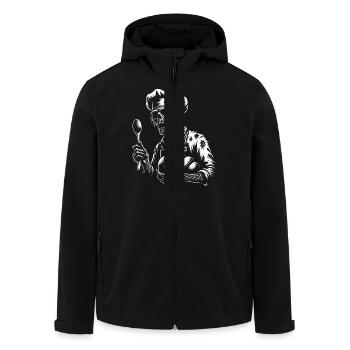 Zombie als Bäcker - gruseliger Horror Bäcker - Recycelte Männer Softshell-Jacke von Stanley/Stella - Schwarz - Vorne - AI Model Male 185 light (185cm)