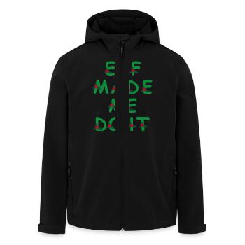 Elf m’a fait le faire - Veste softshell homme en polyester recyclé Stanley/Stella - noir - Devant - AI Model Male 185 light (185cm)