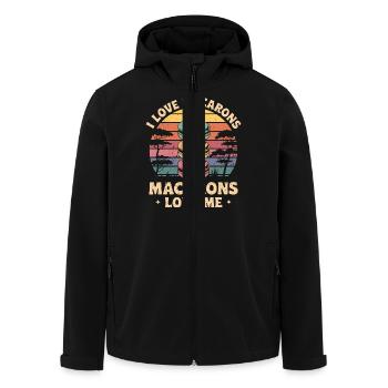 Love goes through macarons - Men’s Recycled Softshell Jacket by Stanley/Stella - black - Front - AI Model Male 185 light (185cm)