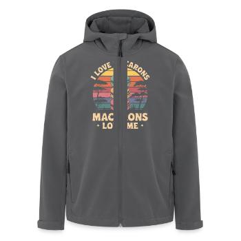 L’amour passe par les macarons - Veste softshell homme en polyester recyclé Stanley/Stella - charbon - Devant - AI Model Male 185 light (185cm)