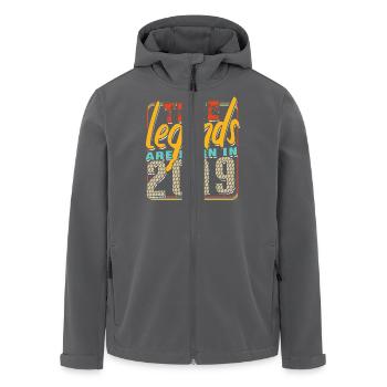 True legends are born in 2019 Vintage anniversaire - Veste softshell homme en polyester recyclé Stanley/Stella - charbon - Devant - AI Model Male 185 light (185cm)